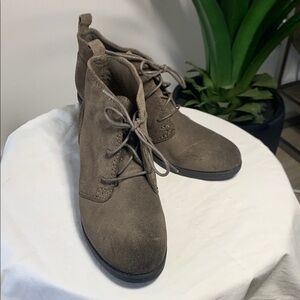 Clarks Brown Lace Up Boots with Suede Finish